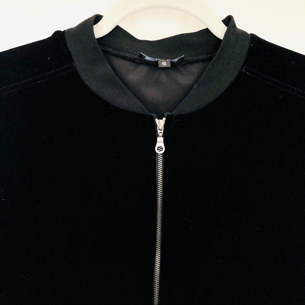 DREW I Anthropology I Velour Black Bomber … - Picture 6 of 9